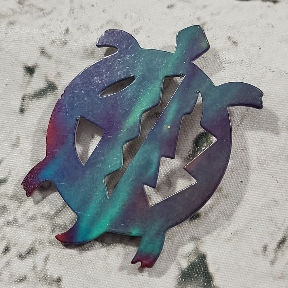 Metal Purple shades Turtle Hawaiian Look Refrigerator Magnet